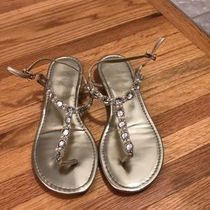 Rhinestone and Pearl Flat Sandals Prom | Bridal